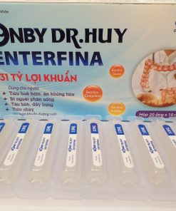 Men vi sinh Bonby Dr.Huy Enterfina bổ sung lợi khuẩn cải thiện hệ vi sinh đường ruột hộp 20 ống x 10ml
