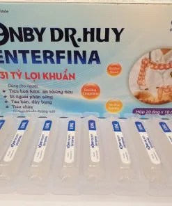 Men vi sinh Bonby Dr.Huy Enterfina bổ sung lợi khuẩn cải thiện hệ vi sinh đường ruột hộp 20 ống x 10ml