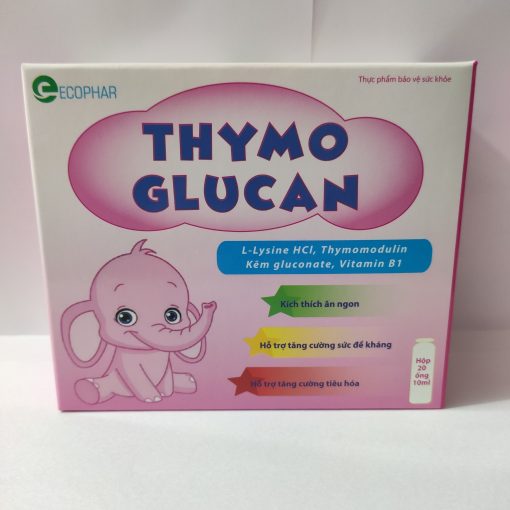 Tăng sức đề kháng cho bé Thymoglucan hỗ trợ nâng cao sức đề kháng cho cơ thể, ăn ngon miệng, tăng cường tiêu hóa