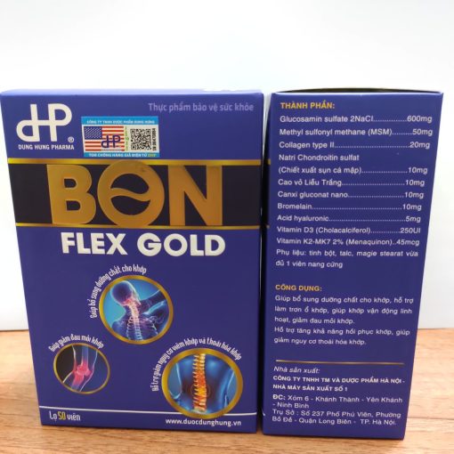 Dưỡng khớp chắc khoẻ - Bon Flex Gold Giúp giảm các triệu chứng thoái hóa khớp, bổ sung dưỡng chất cho xương khớp và sụn khớp