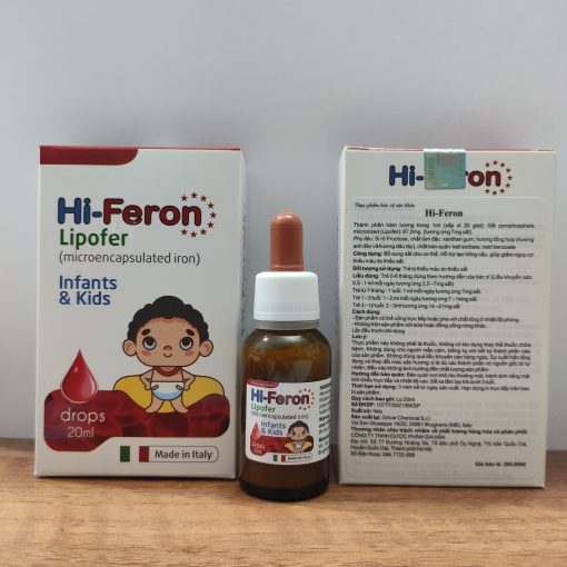 Siro sắt dạng nhỏ giọt Hi Feron, bổ sung hỗ trợ tái tạo hồng cầu, cho trẻ thiếu máu [NHẬP KHẨU CHÍNH HÃNG]