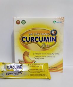 Dạ dày Nano Curcumin Gold - Giúp giảm các triệu chứng viêm loét dạ dày, tá tràng, thượng vị, giảm trào ngược(Hộp 24 gói)