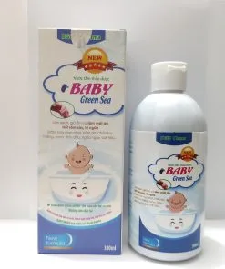 Nước tắm thảo dược dùng cho trẻ sơ sinh Baby green sea Chai 300ml sạch rôm, mẩn ngứa, hăm da, mụn nhọt, chốc đầu