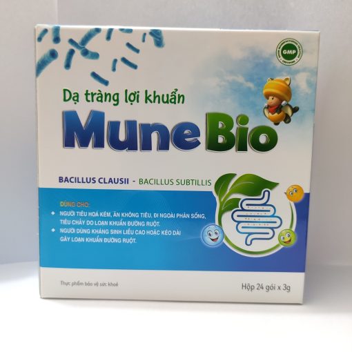 Dạ tràng lợi khuẩn Mune bio - Men vi sinh ổn định hệ tiêu hoá đường ruột (Hộp 24 gói)