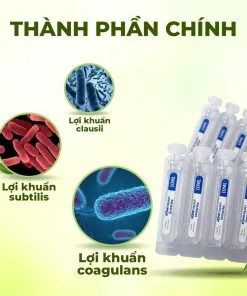 Men vi sinh Bonby Dr.Huy Enterfina bổ sung lợi khuẩn cải thiện hệ vi sinh đường ruột hộp 20 ống x 10ml