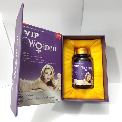 Viên uống sinh lý nữ Vip Women hộp 30 viên giúp làm đẹp da, cải thiện nội tiết tố nữ