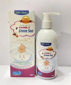 Nước tắm thảo dược dùng cho trẻ sơ sinh Baby green sea Chai 300ml sạch rôm, mẩn ngứa, hăm da, mụn nhọt, chốc đầu