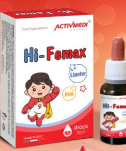 Siro sắt dạng nhỏ giọt Hi Femax, bổ sung hỗ trợ tái tạo hồng cầu, cho trẻ thiếu máu [NHẬP KHẨU CHÍNH HÃNG]