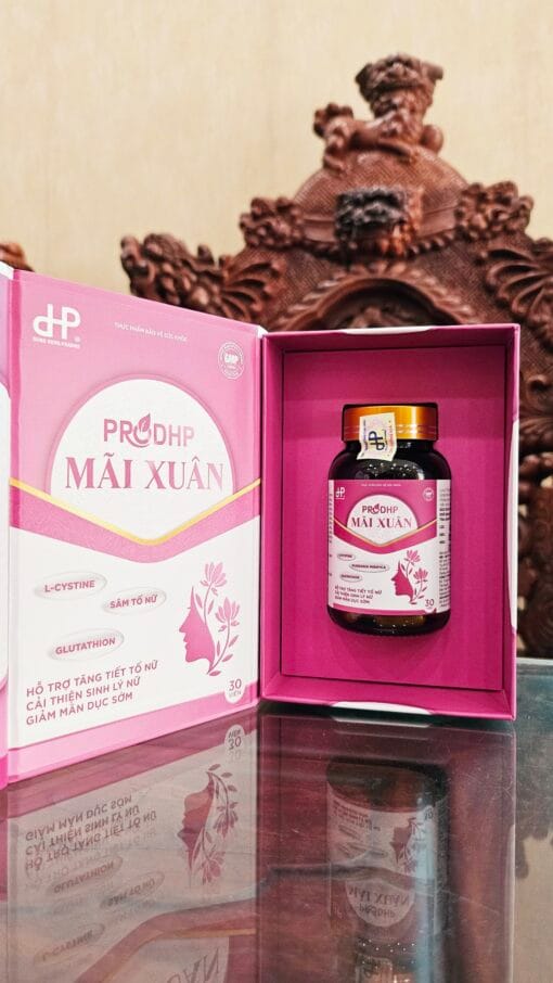Viên uống Pro Dung Hung Pharma Mãi Xuân cân bằng nội tiết tố phụ nữ làm đẹp da 30 viên