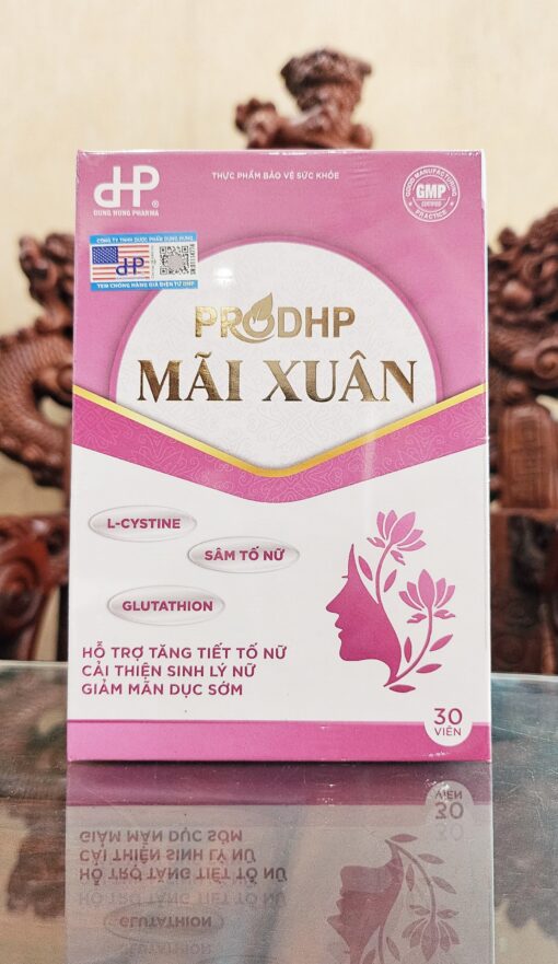 Viên uống Pro Dung Hung Pharma Mãi Xuân cân bằng nội tiết tố phụ nữ làm đẹp da 30 viên