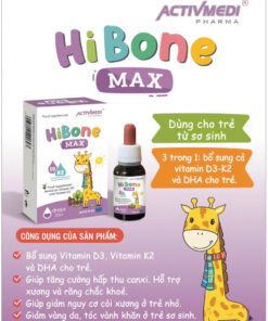 Vitamin D3K2 HIBONE MAX bổ sung D3 cho trẻ, tăng hấp thu canxi - [NHẬP KHẨU CHÍNH HÃNG]