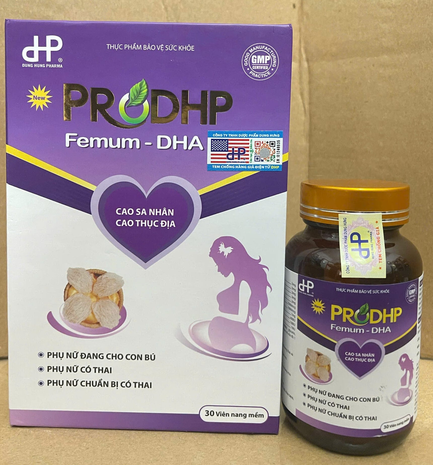 Viên uống Pro Dung Hung Pharma Femum DHA bổ sung vitamin phụ nữ mang thai và cho con bú 30 viên Viên uống Pro Dung Hung Pharma Femum DHA bổ sung vitamin phụ nữ mang thai và cho con bú 30 viên