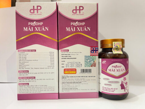 Viên uống Pro Dung Hung Pharma Mãi Xuân cân bằng nội tiết tố phụ nữ làm đẹp da 30 viên