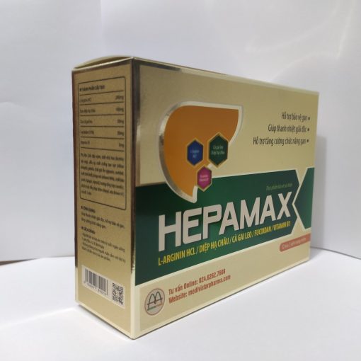 Viên giải độc gan HEPAMAX hỗ trợ giải độc gan, mát gan, thanh nhiệt, tăng cường chức năng gan - Hộp 60 viên
