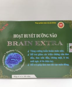 Hoạt huyết dưỡng não BRAIN EXTRA tăng cường tuần hoàn máu não, hỗ trợ hồi phục sau tai biến mạch máu não - Hộp 60 viên