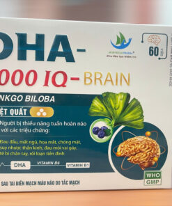Giảm Đau Đầu, Hoa Mắt, Chóng Mặt Với DHA 9000 IQ - BRAIN - Hộp 60 viên